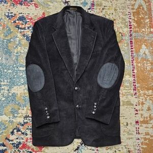 Vintage Sutter and Grant Sport Coat Mens Corduroy Blazer Size 44 L Elbow Patches